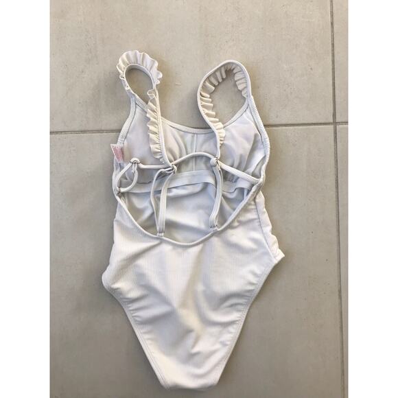 Xhilaration Swim One Piece Swimsuit Ribbed Ruffled Swimwear - Picture 5 of 10